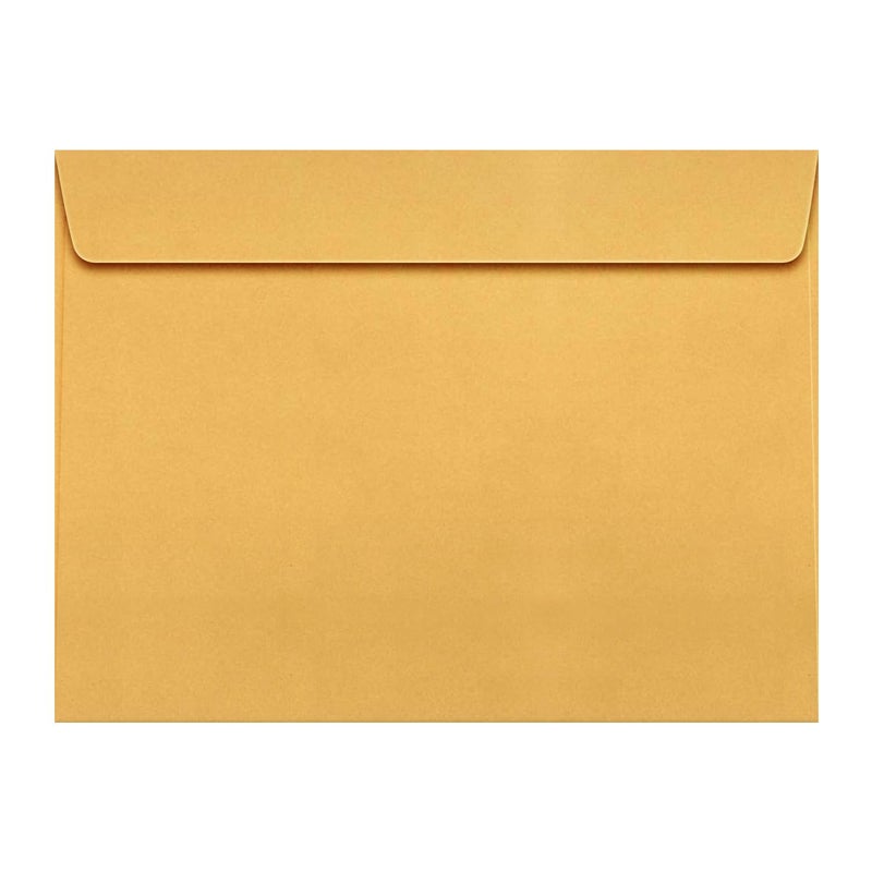 10" x 13" Brown Kraft Booklet Envelopes - Great for Mailing Brochures, Flyers, Pamphlets, Booklets, Catalogs and Documents - Strong Gummed Flap - Thick and Sturdy 28lb (105gsm) - 50 Envelopes
